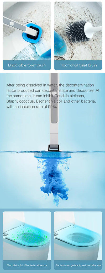 Quange Disposable Toilet Brush Set (10 sponges)