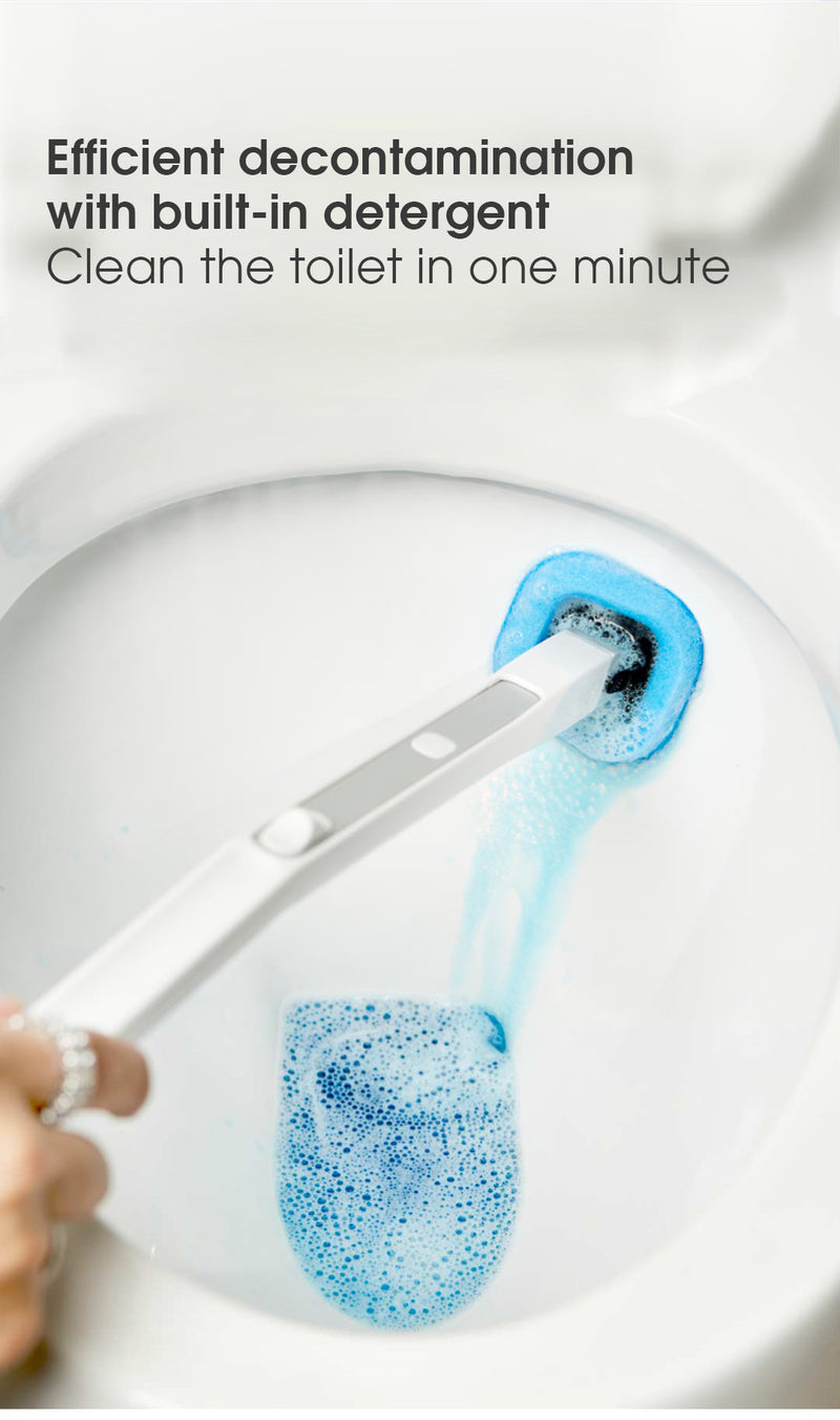 Quange Disposable Toilet Brush Set (10 sponges)