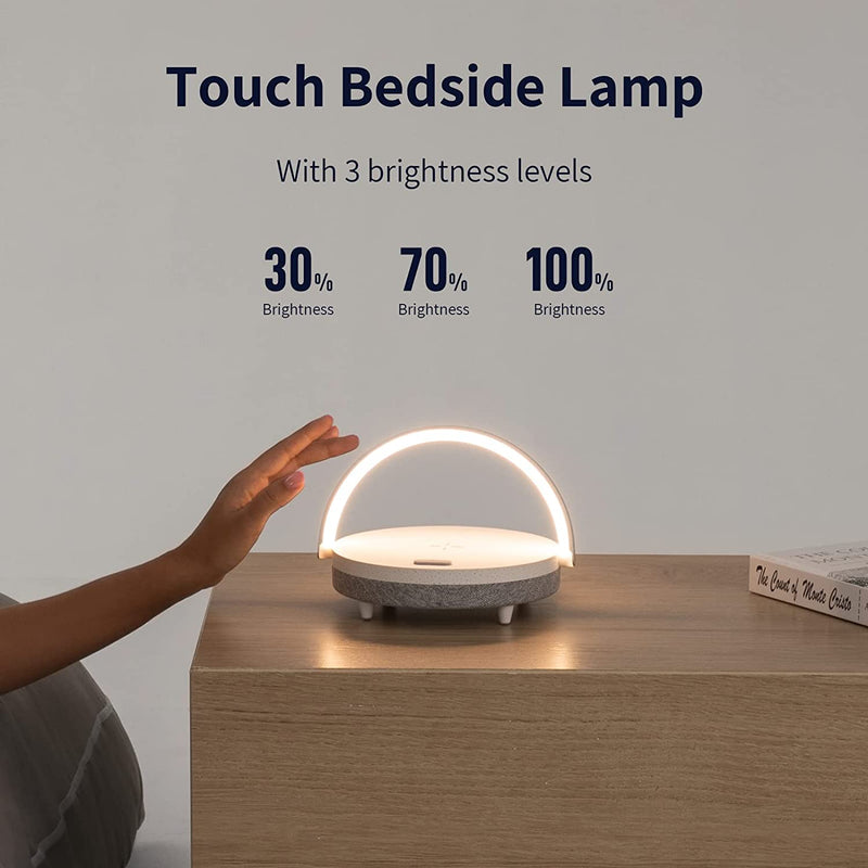 EZVALO 3 in 1 Wireless Charger, Bluetooth Speaker, Light