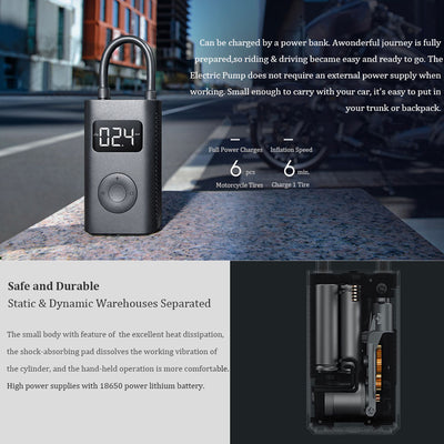 Xiaomi Portable Mini  Electric Air Compressor & Pressure Detector