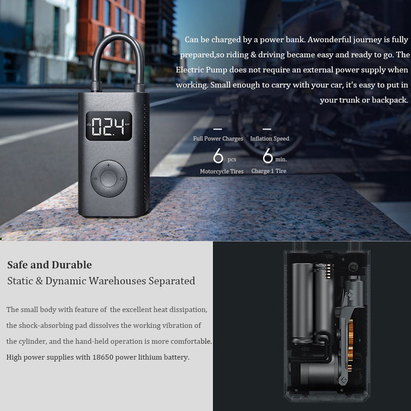 Xiaomi Portable Mini  Electric Air Compressor & Pressure Detector
